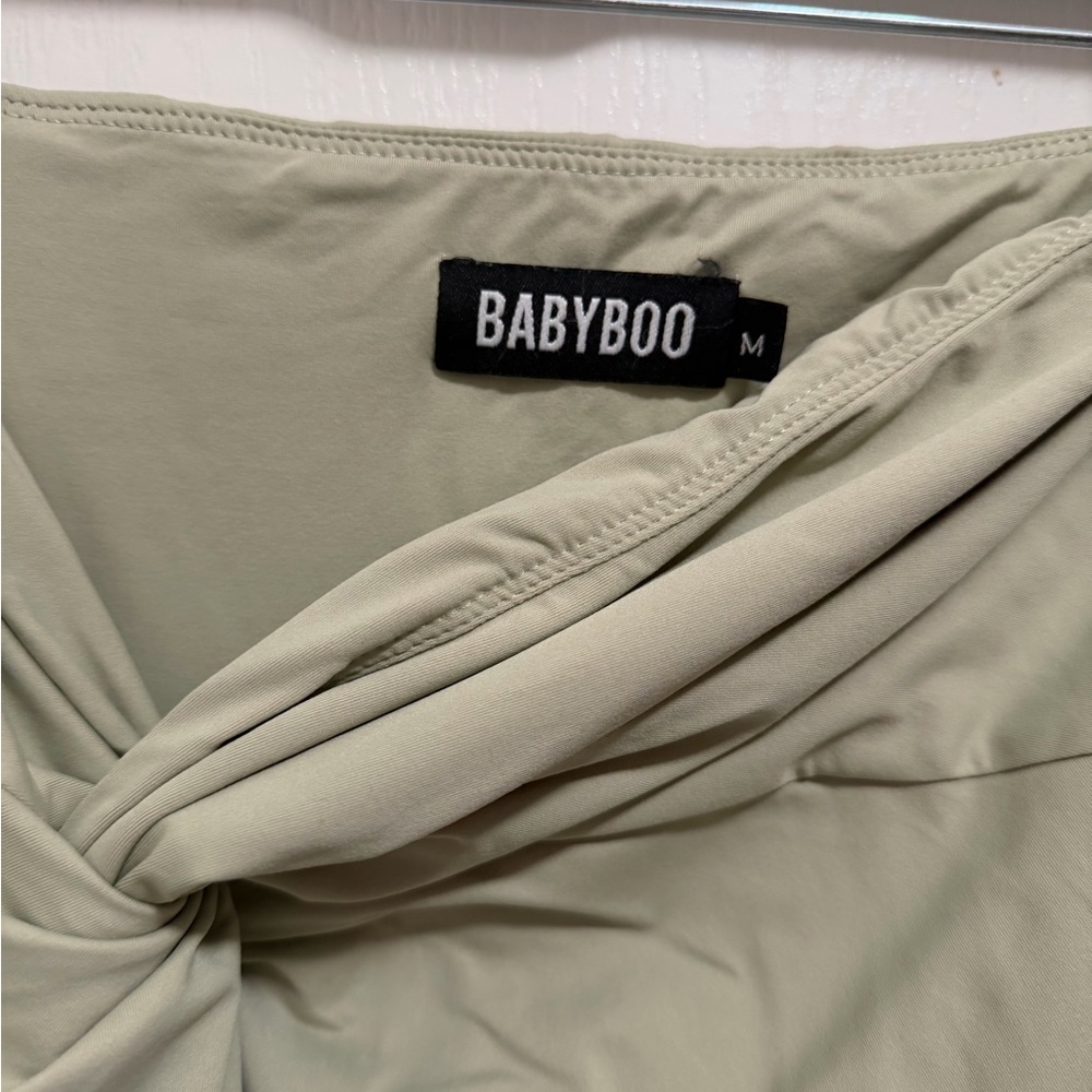 BABYBOO Olive Green Midi Skirt - Picture 2 of 3